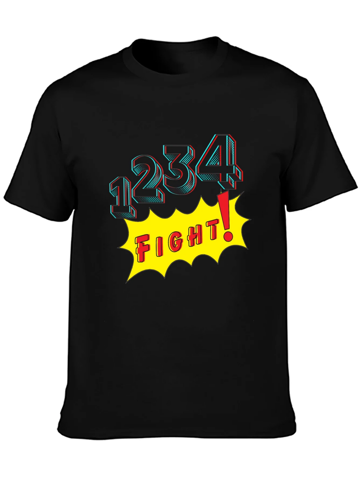 Fight! Graphic Print T-Shirt - Black product image 6