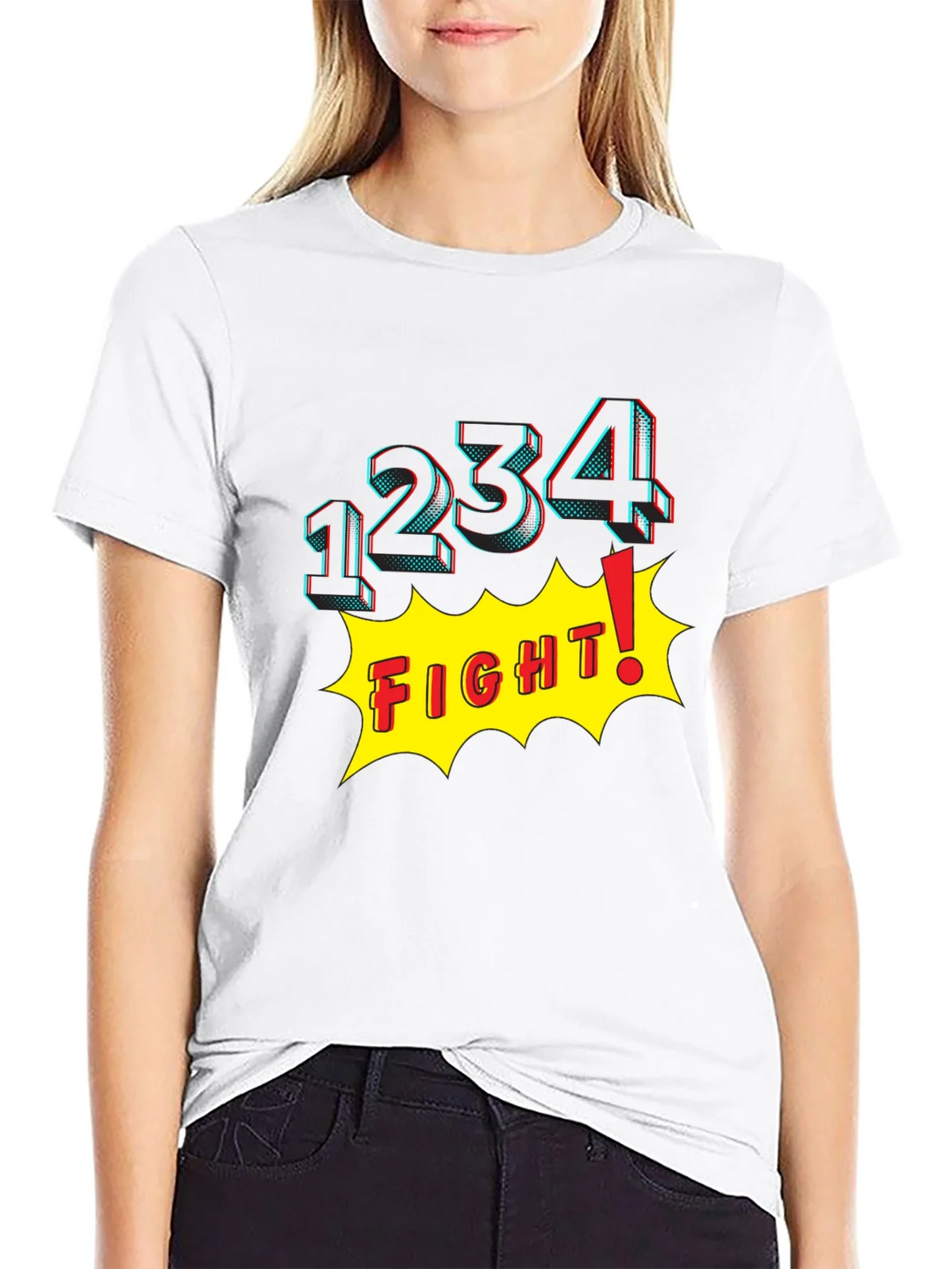 Fight! Graphic Print T-Shirt - Black product image 11