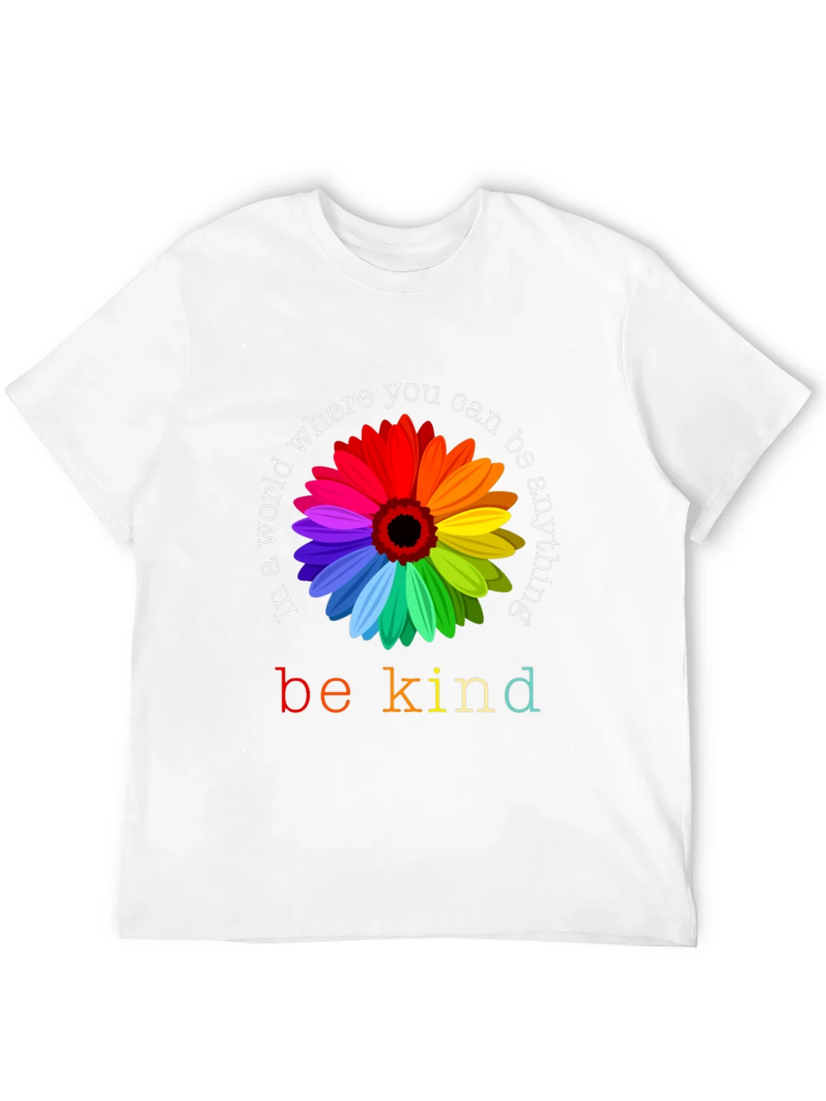 Be Kind Rainbow Flower Graphic Tee - Unisex product image 3