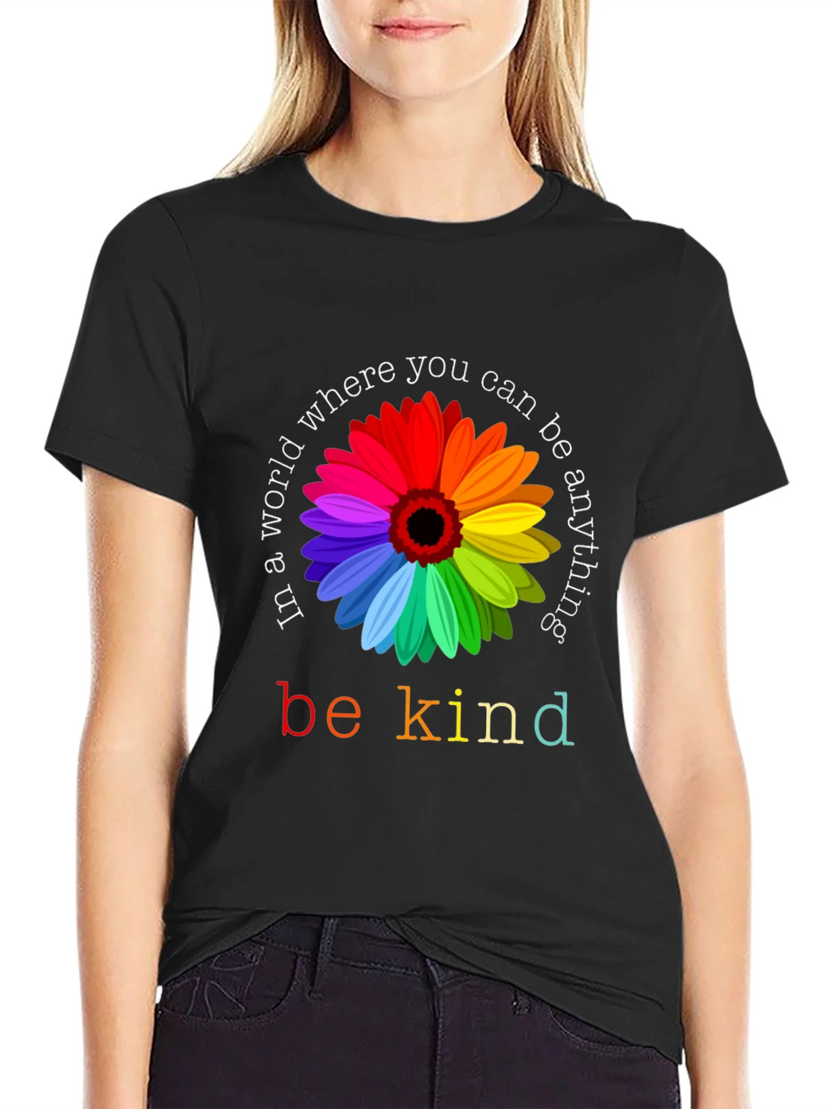 Be Kind Rainbow Flower Graphic Tee - Unisex product image 5