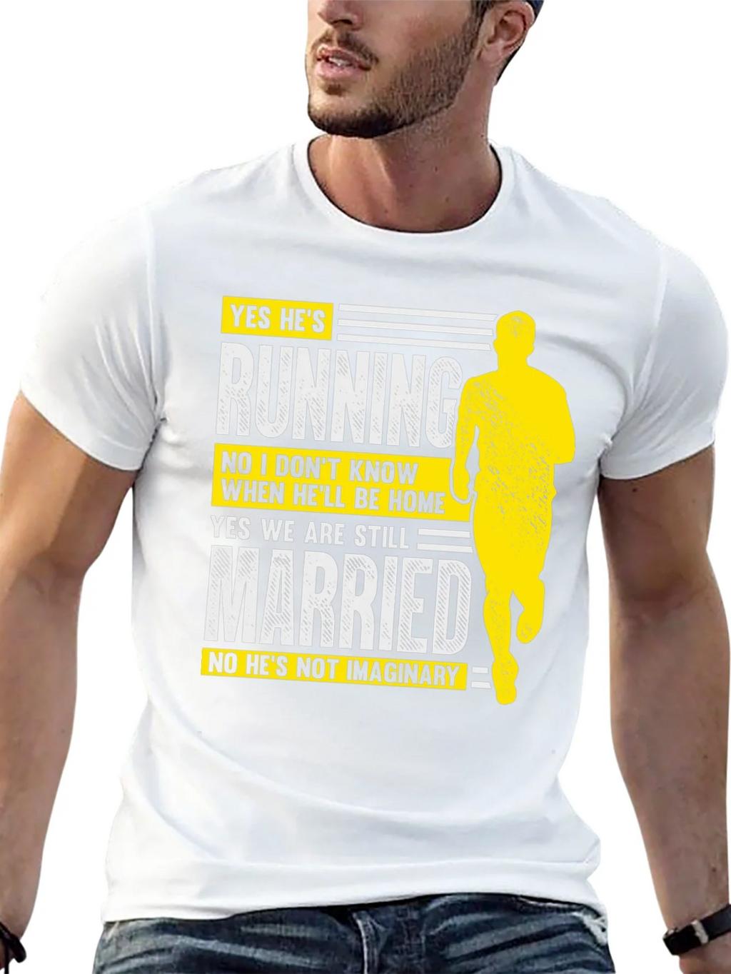 Funny Running Husband Graphic T-Shirt product image 4
