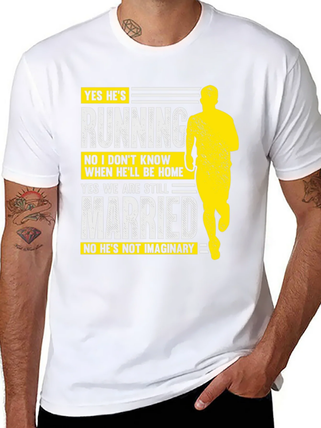 Funny Running Husband Graphic T-Shirt product image 10