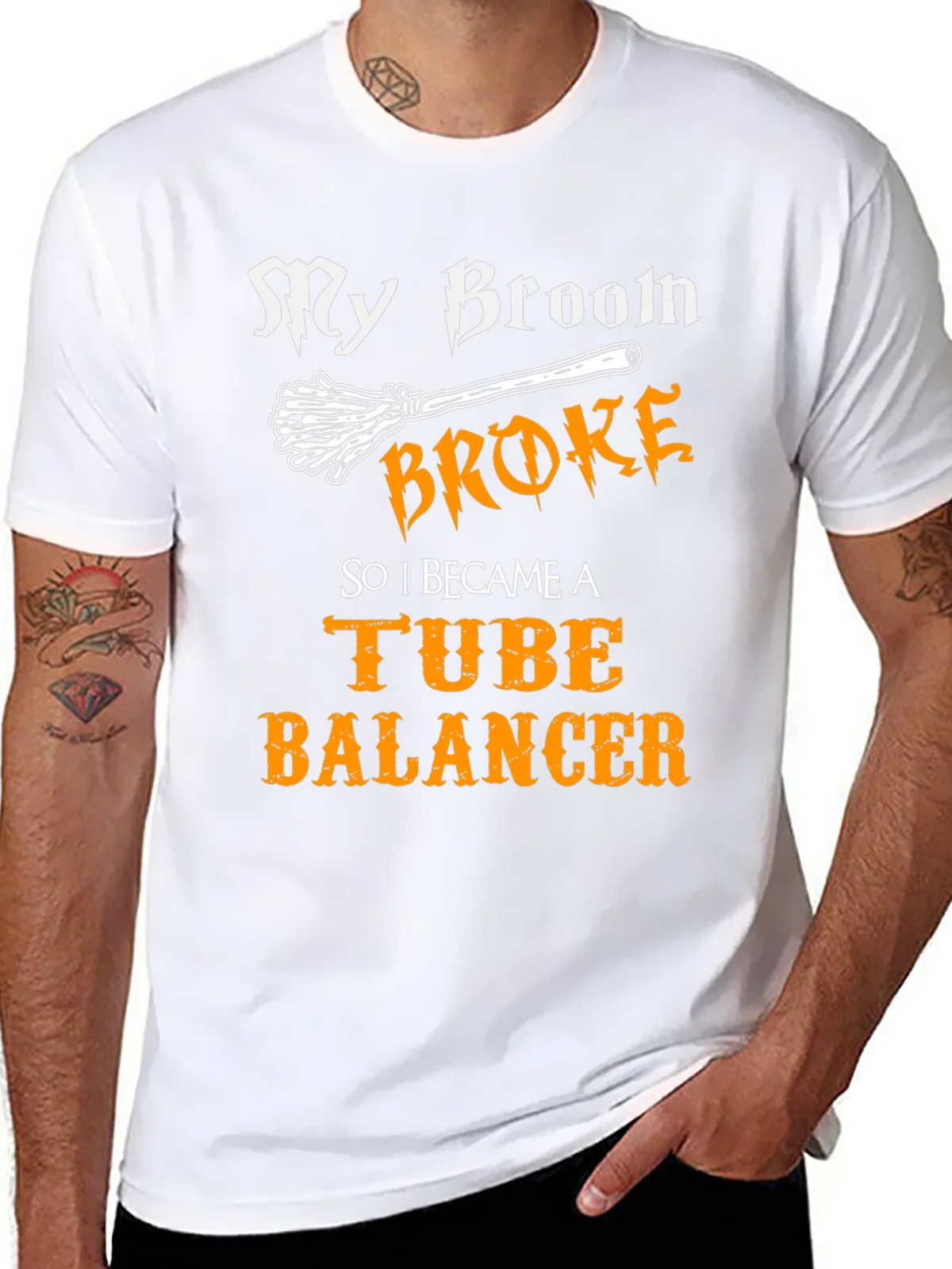My Broom Broke Tube Balancer T-Shirt product image 10