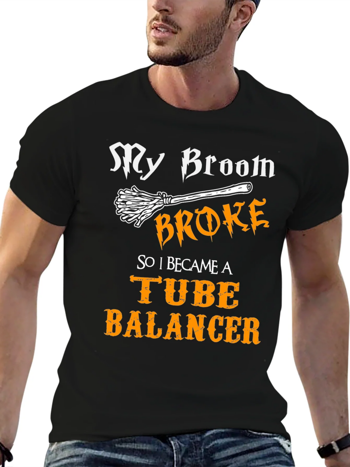 My Broom Broke Tube Balancer T-Shirt product image 9