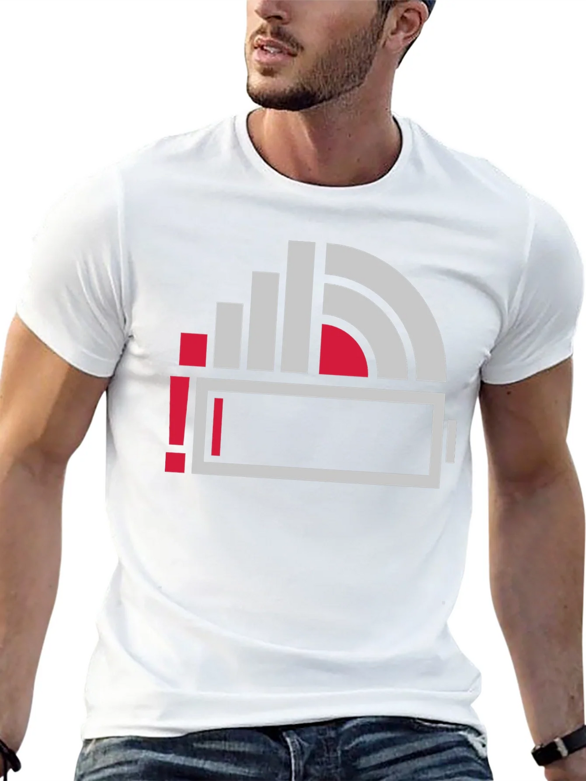 Low Battery Icon Graphic Print T-Shirt product image 4