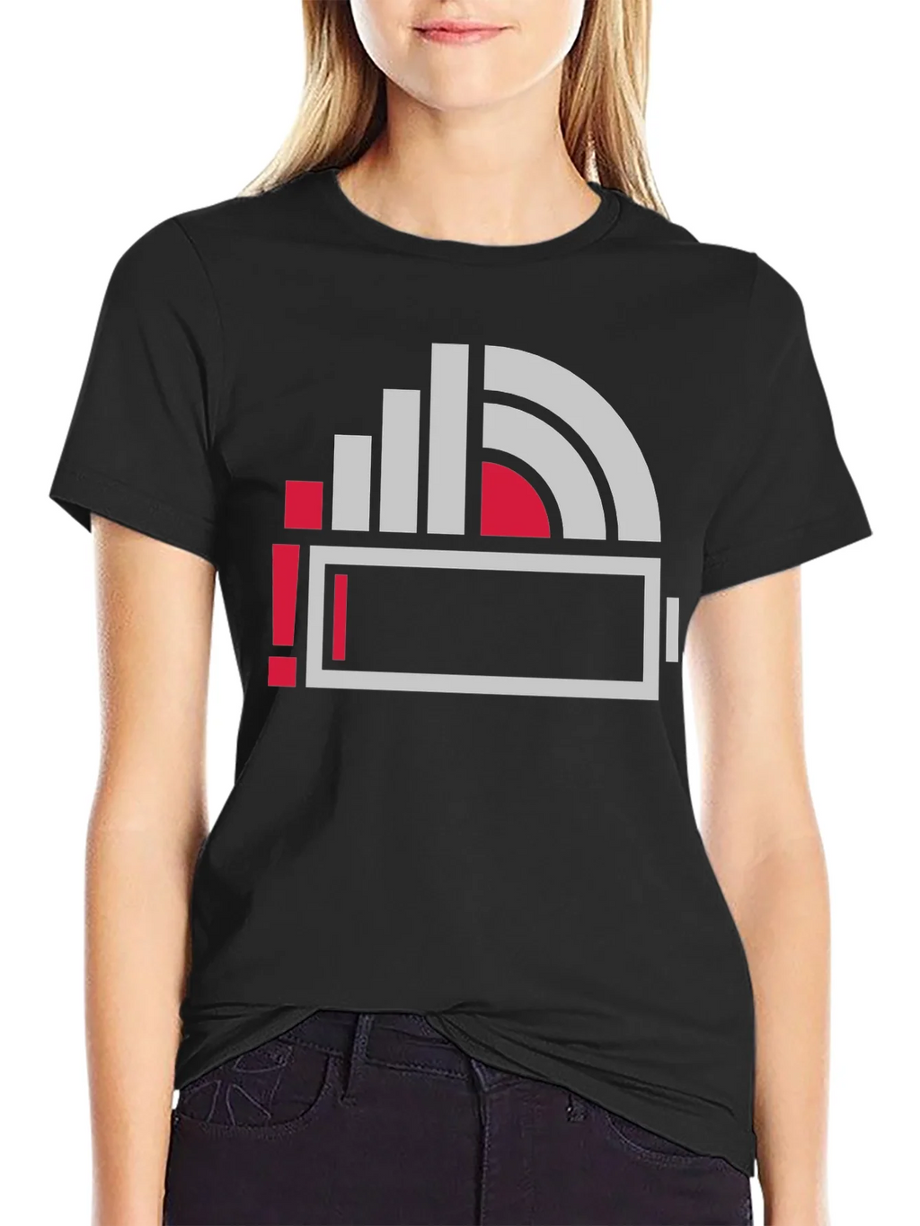 Low Battery Icon Graphic Print T-Shirt product image 5