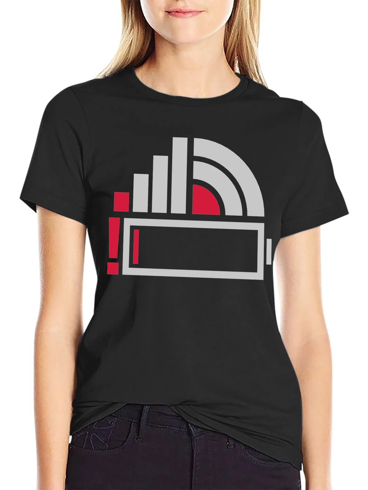 Low Battery Icon Graphic Print T-Shirt product image 5