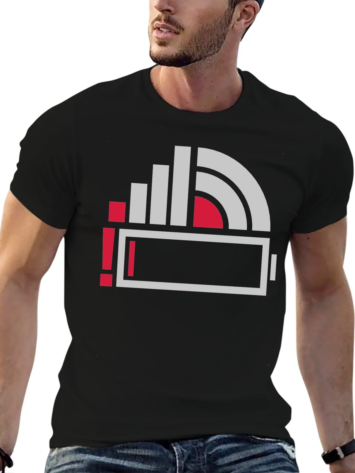Low Battery Icon Graphic Print T-Shirt product image 9