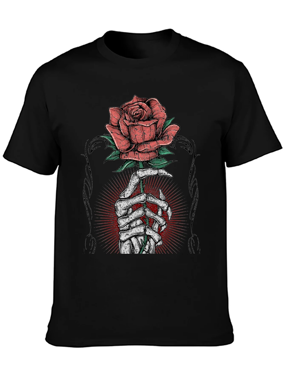 Rose & Bones Graphic Tee - Mens Black T-Shirt product image 6