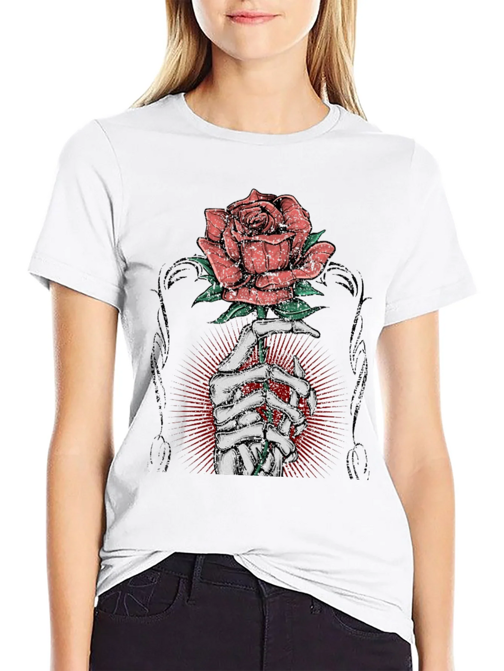 Rose & Bones Graphic Tee - Mens Black T-Shirt product image 11