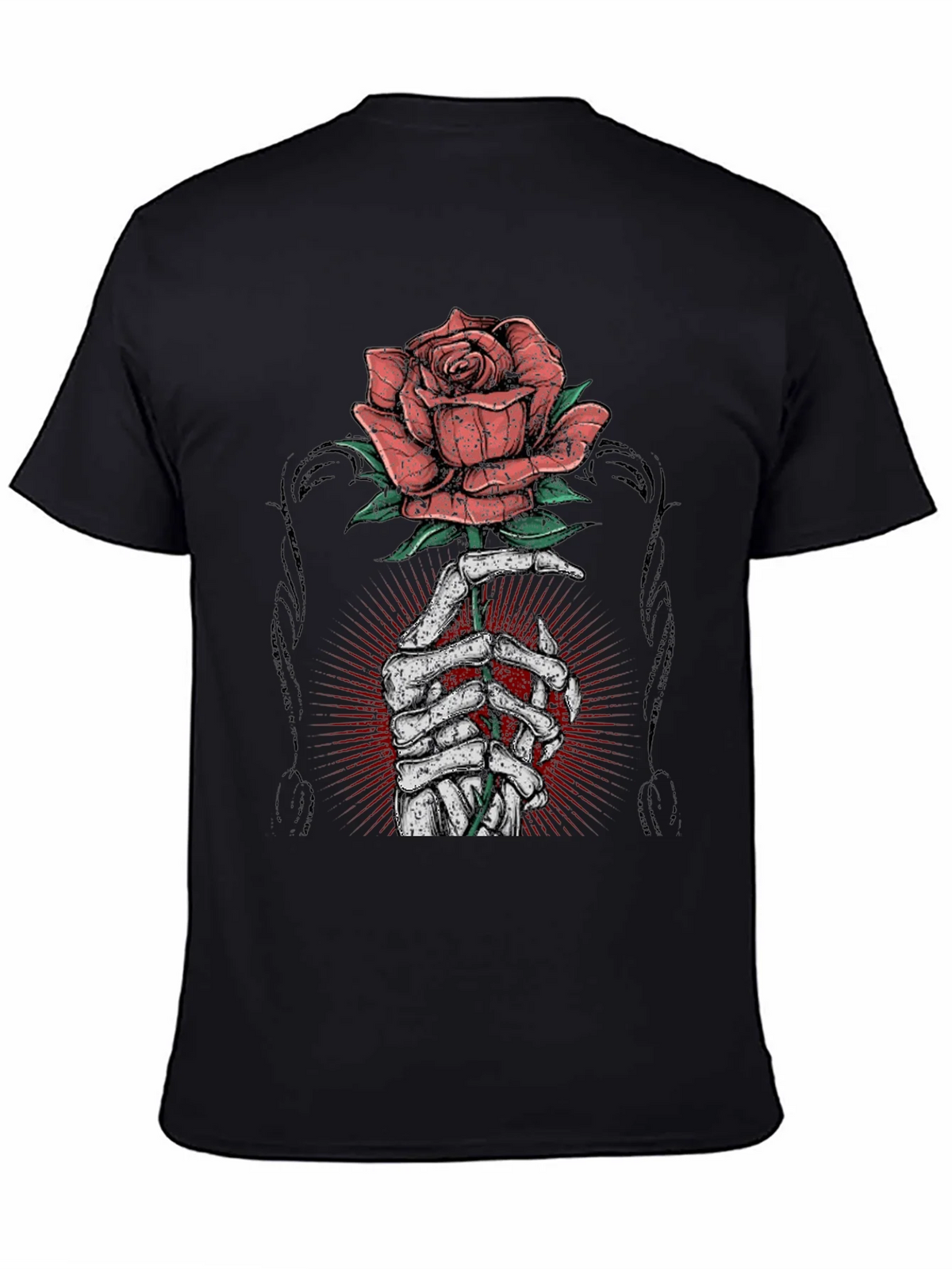 Rose & Bones Graphic Tee - Mens Black T-Shirt product image 7