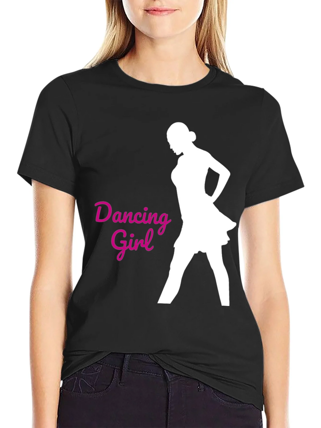 Dancing Girl Graphic Tee - Black product image 5