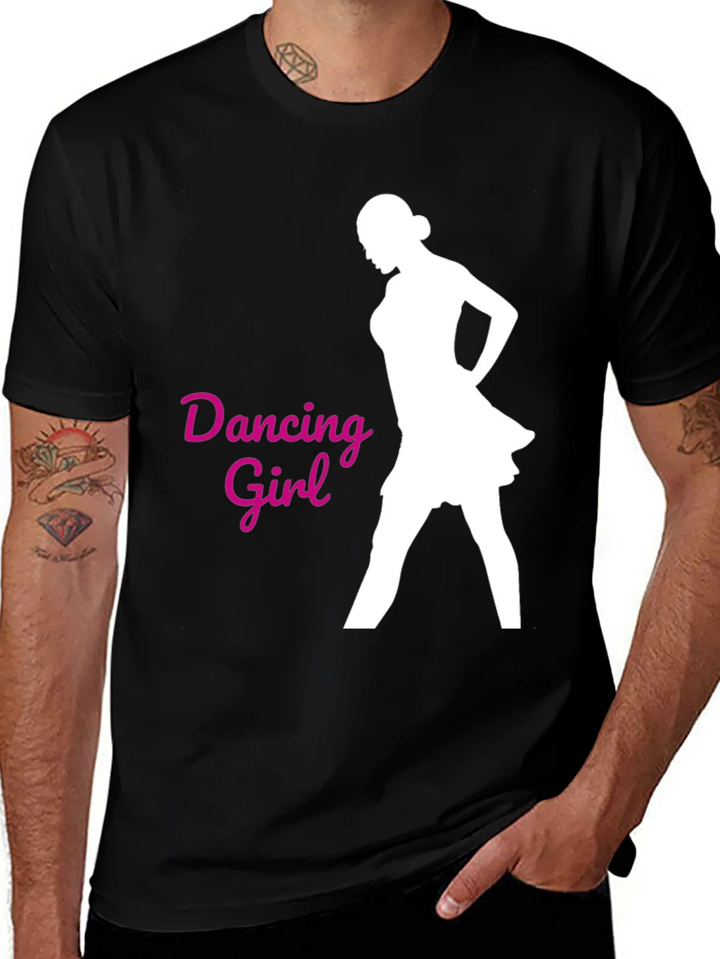 Dancing Girl Graphic Tee - Black product image 1