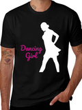 Dancing Girl Graphic Tee - Black product image 1