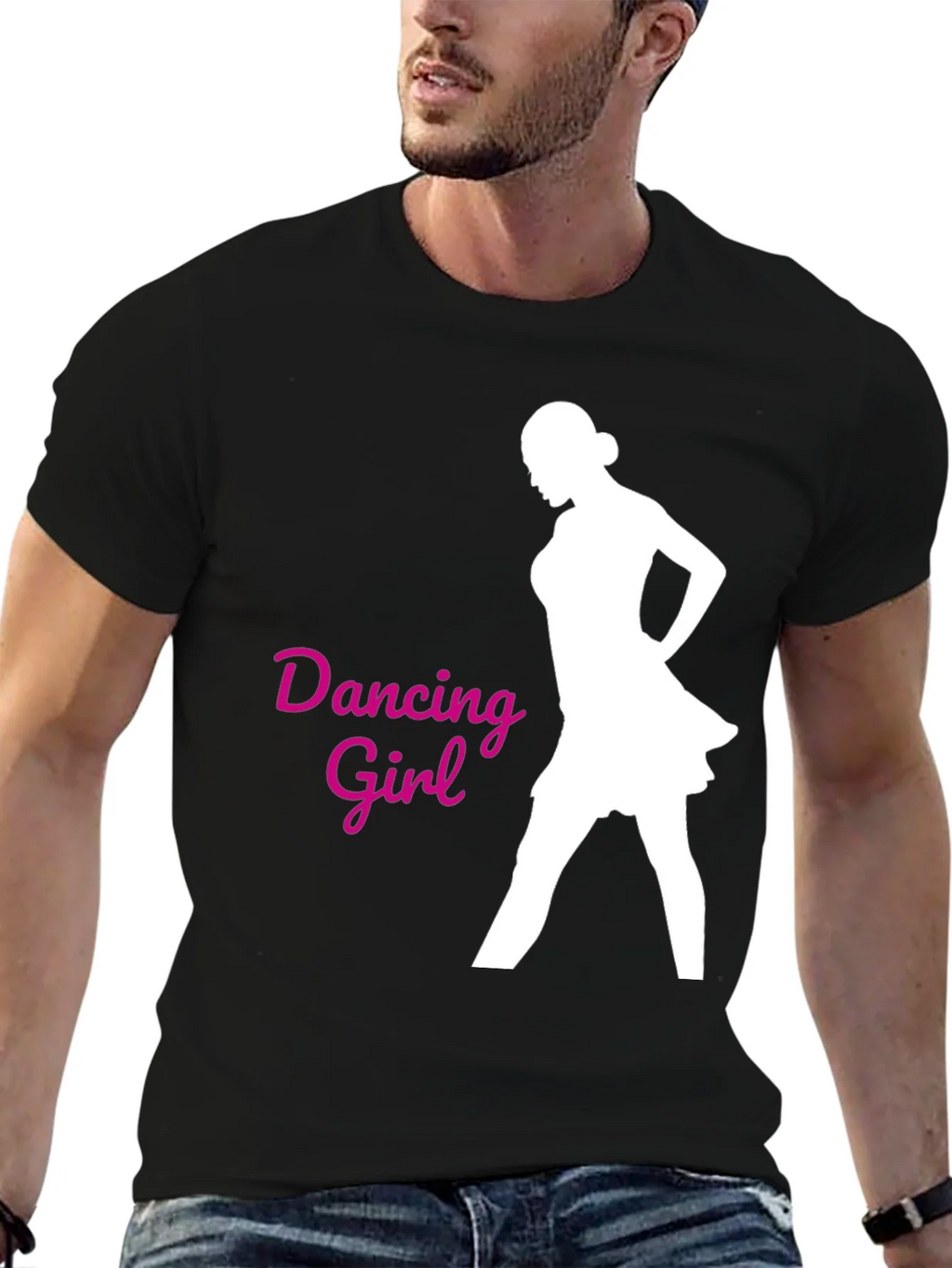 Dancing Girl Graphic Tee - Black product image 9