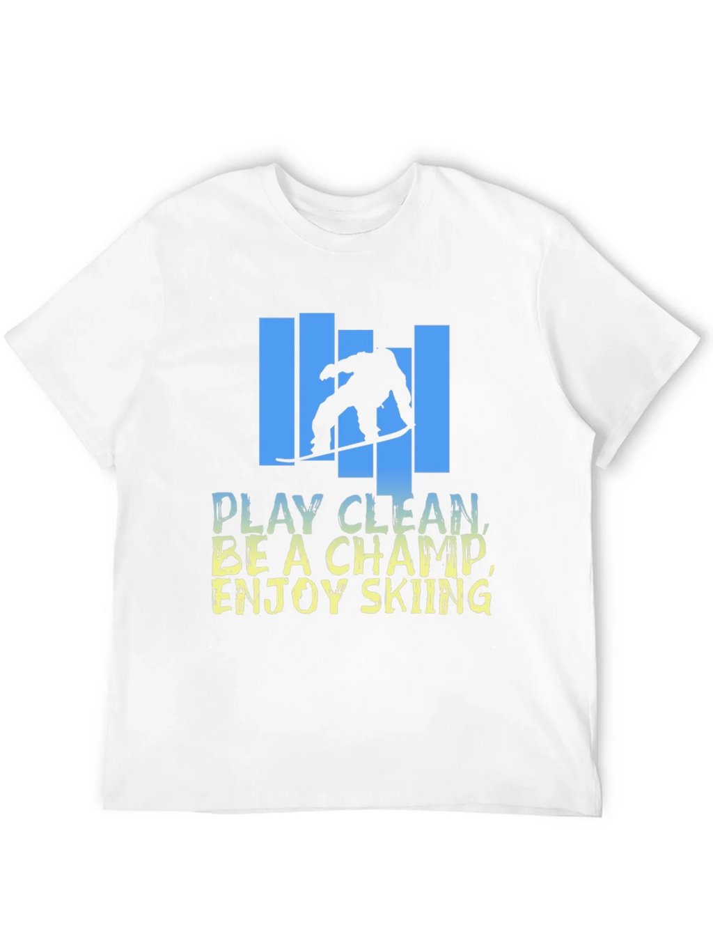 Skiing Graphic T-Shirt - Play Clean Be A Champ product image 3