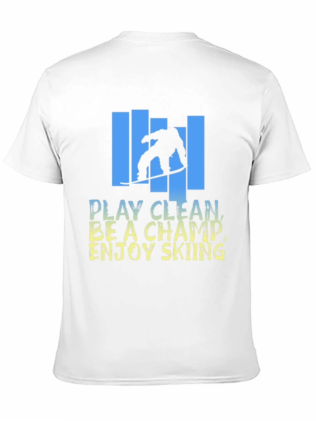 Skiing Graphic T-Shirt - Play Clean Be A Champ product image 2