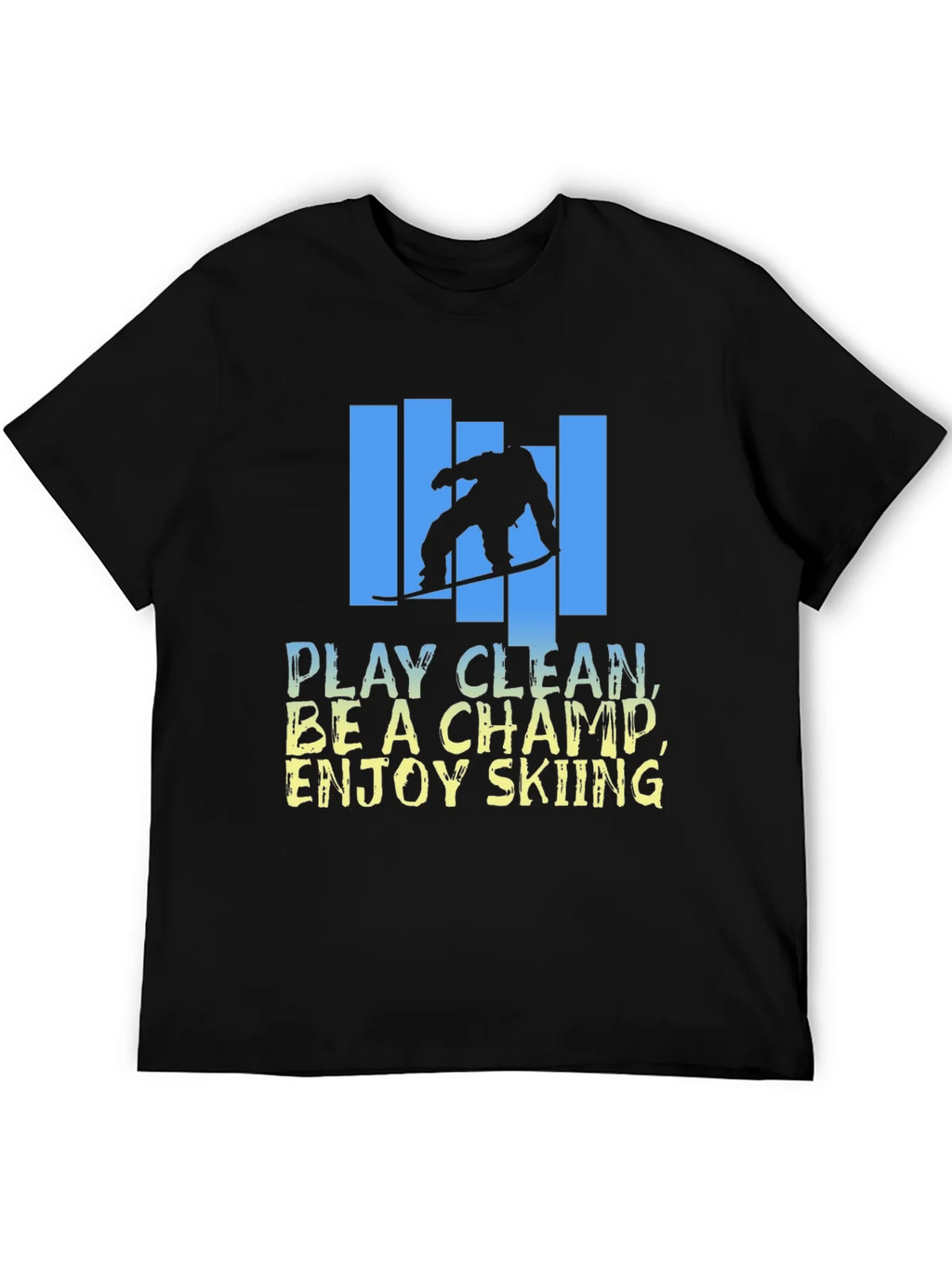 Skiing Graphic T-Shirt - Play Clean Be A Champ product image 8