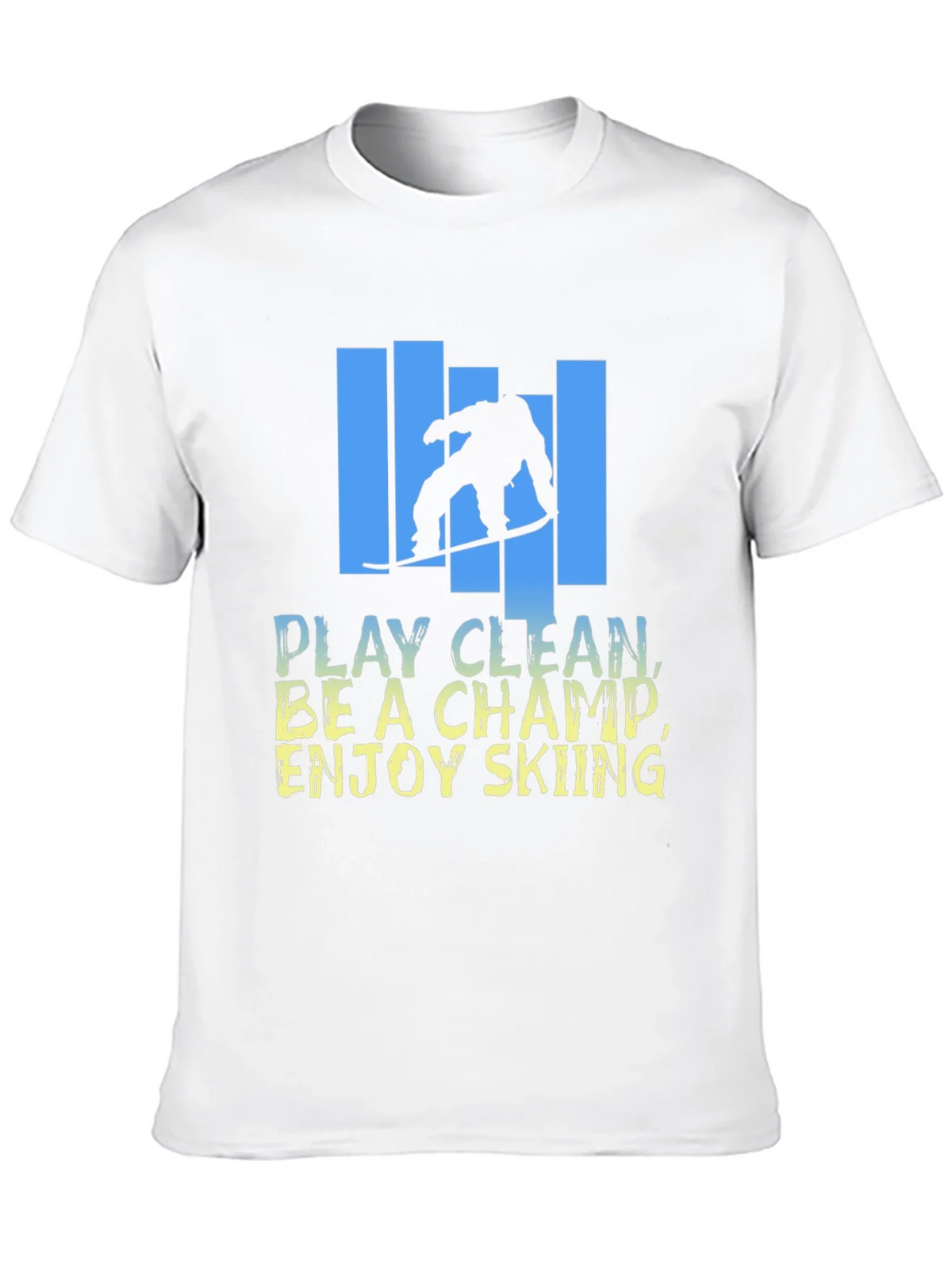 Skiing Graphic T-Shirt - Play Clean Be A Champ product image 12