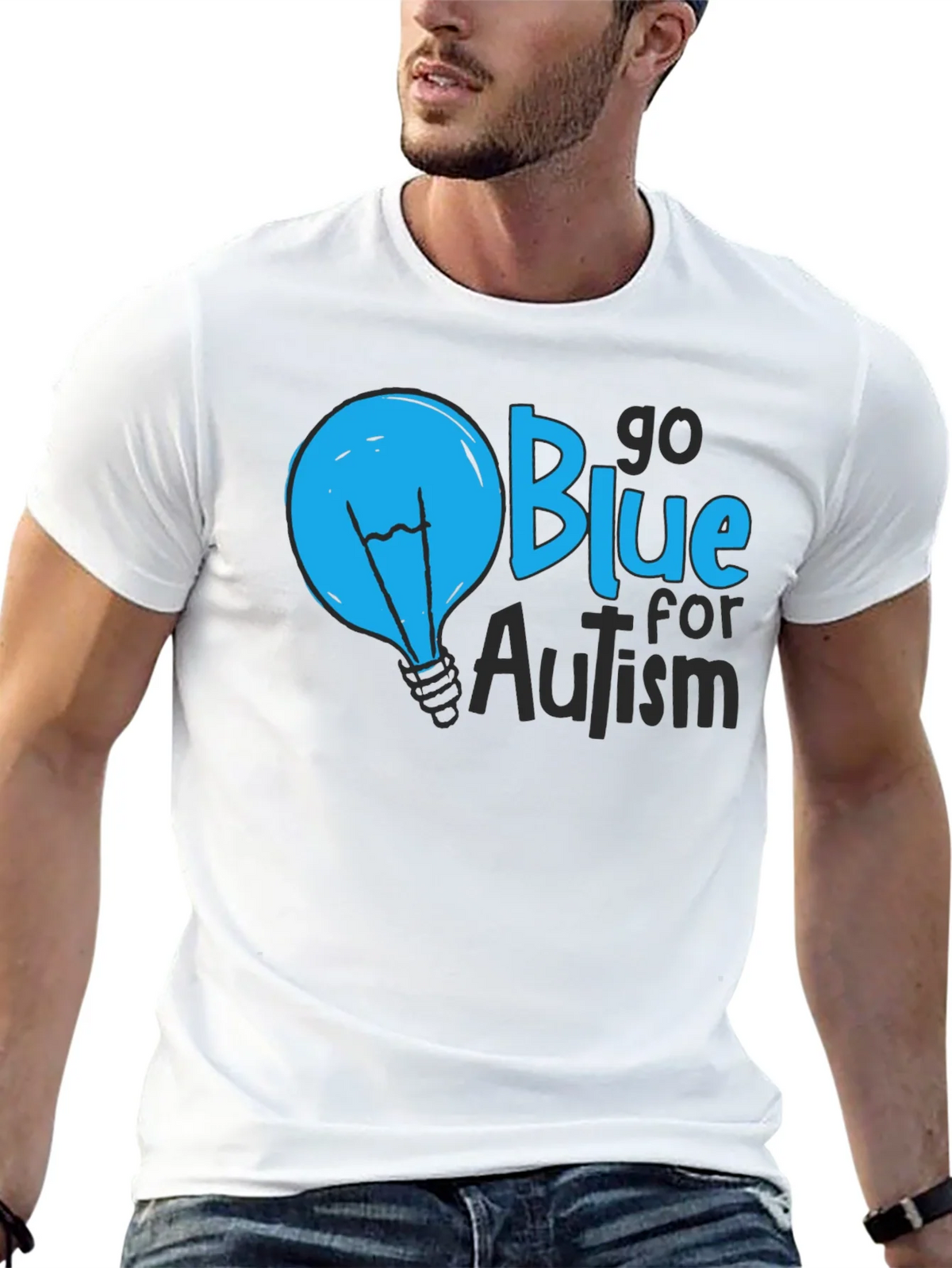 Go Blue for Autism Awareness T-Shirt product image 4