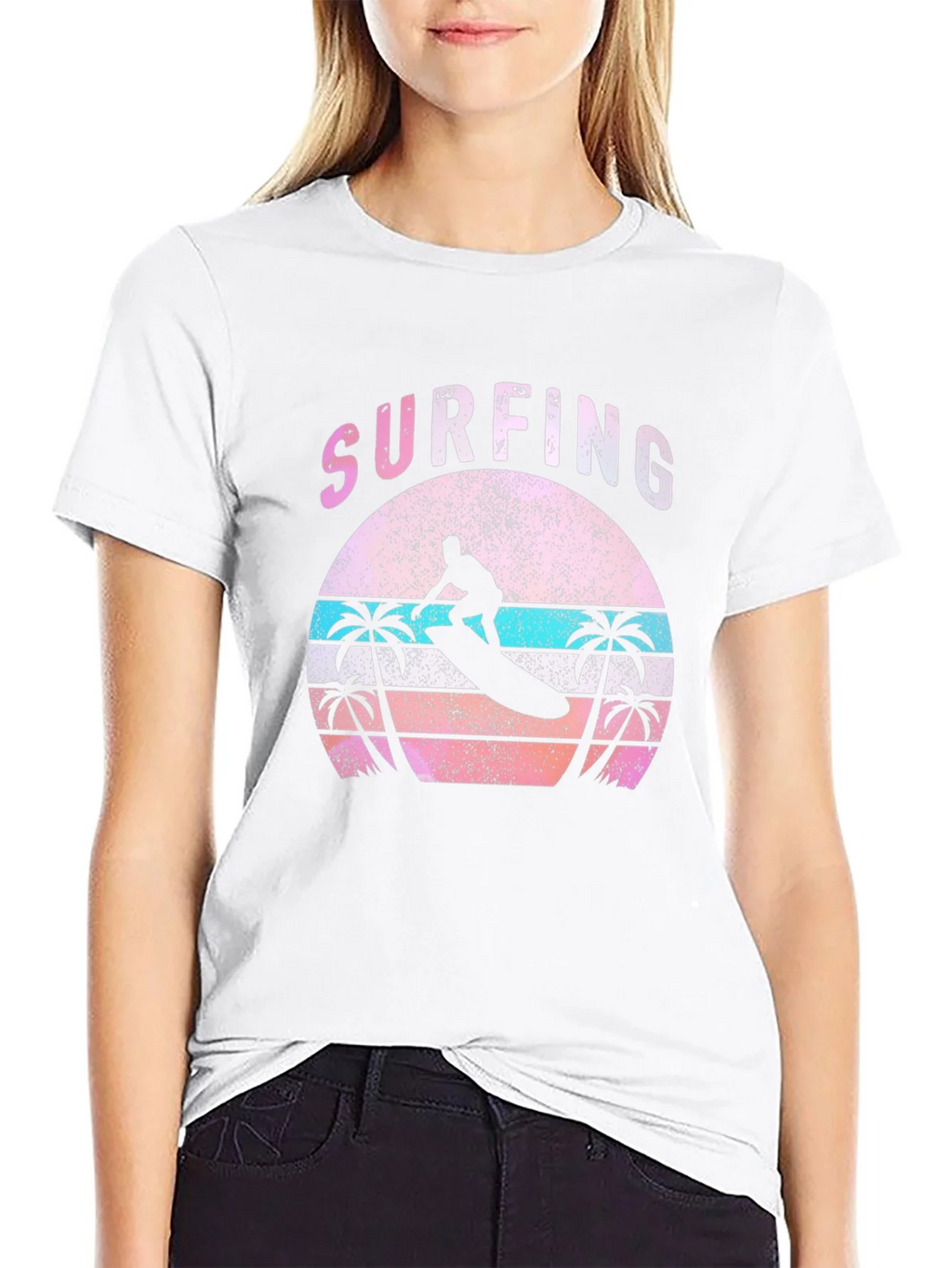 Vintage Surfing T-Shirt - Retro Sunset Palm Tree Design product image 11