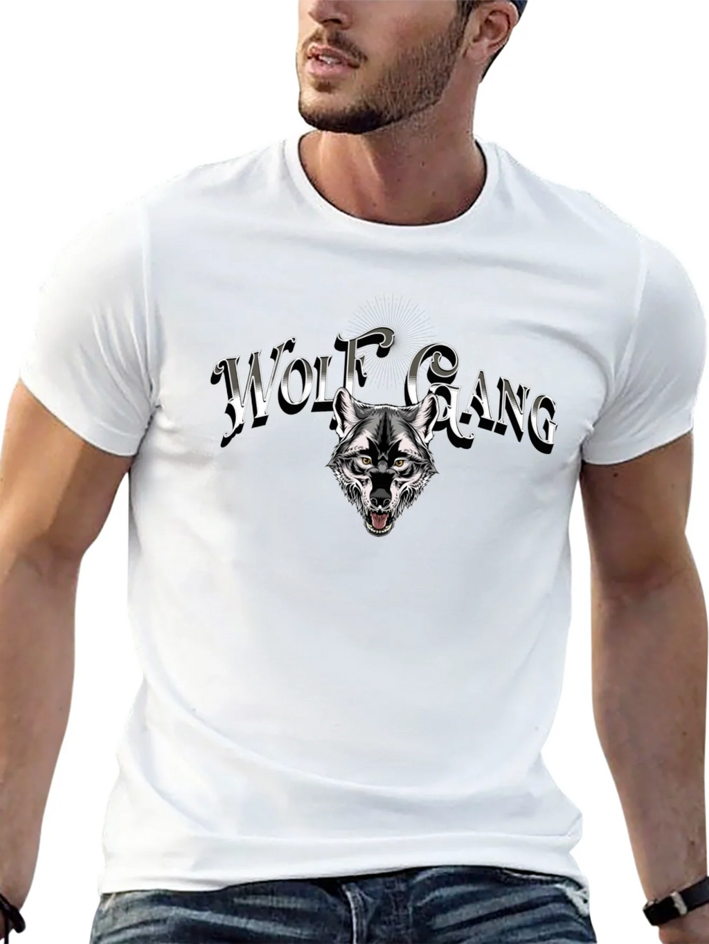 Wolf Gang Graphic Print T-Shirt - Black product image 4
