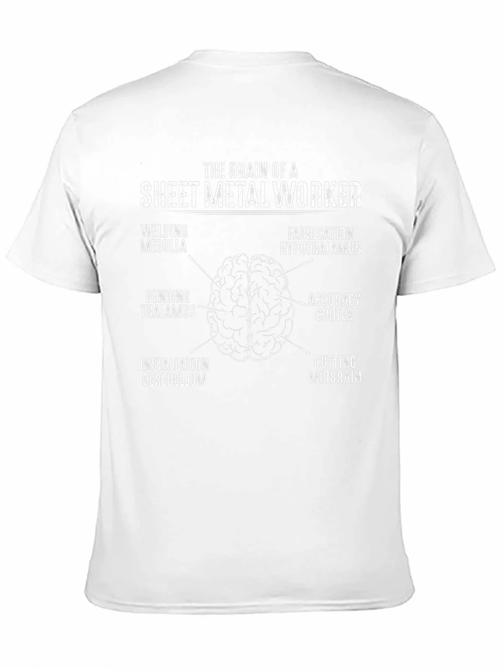 Sheet Metal Worker Brain T-Shirt - Funny Job Gift product image 2