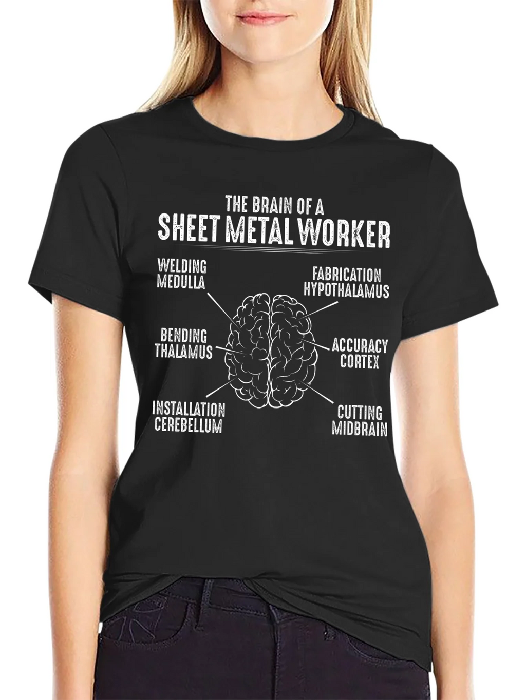 Sheet Metal Worker Brain T-Shirt - Funny Job Gift product image 5