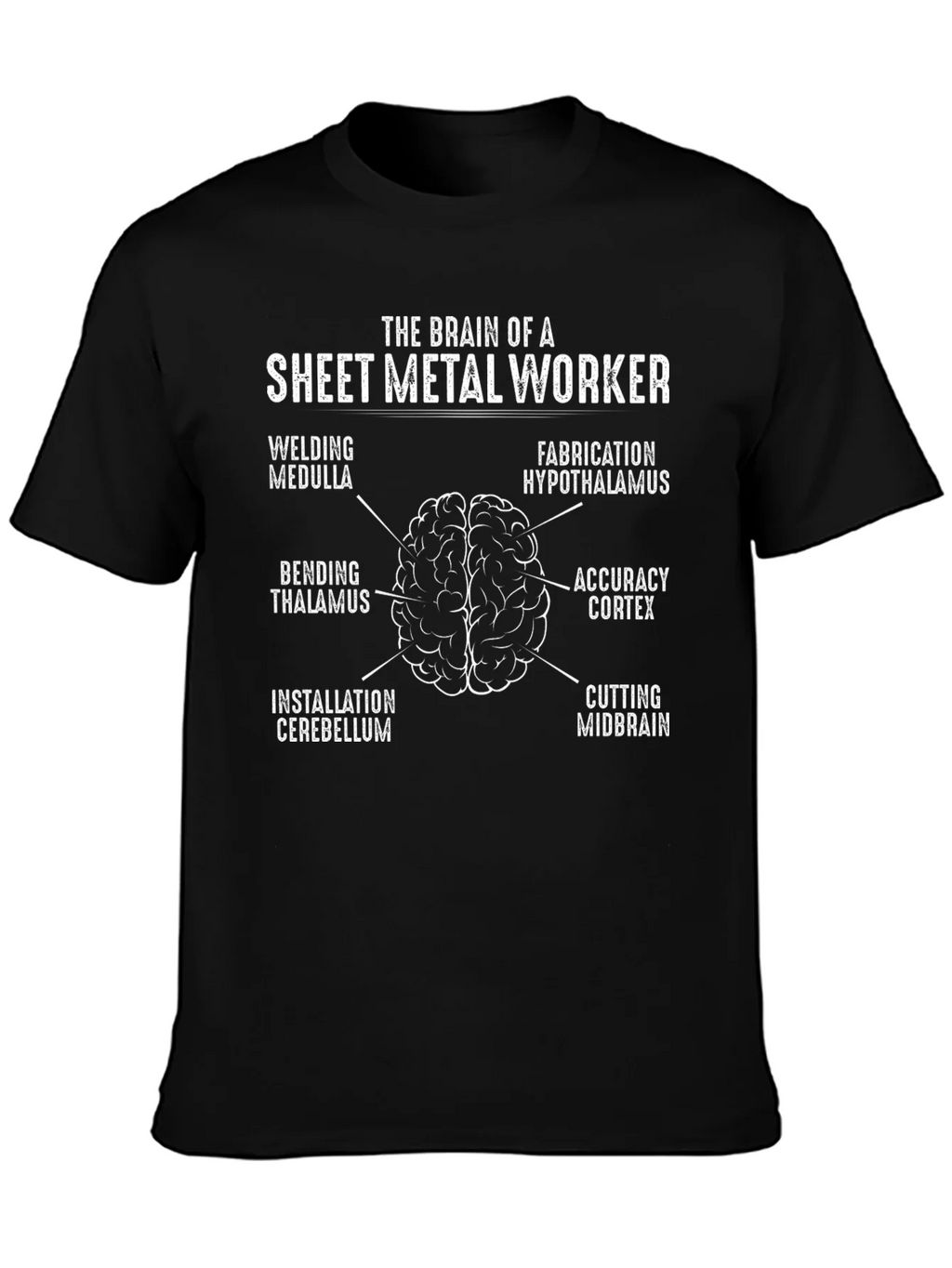 Sheet Metal Worker Brain T-Shirt - Funny Job Gift product image 6