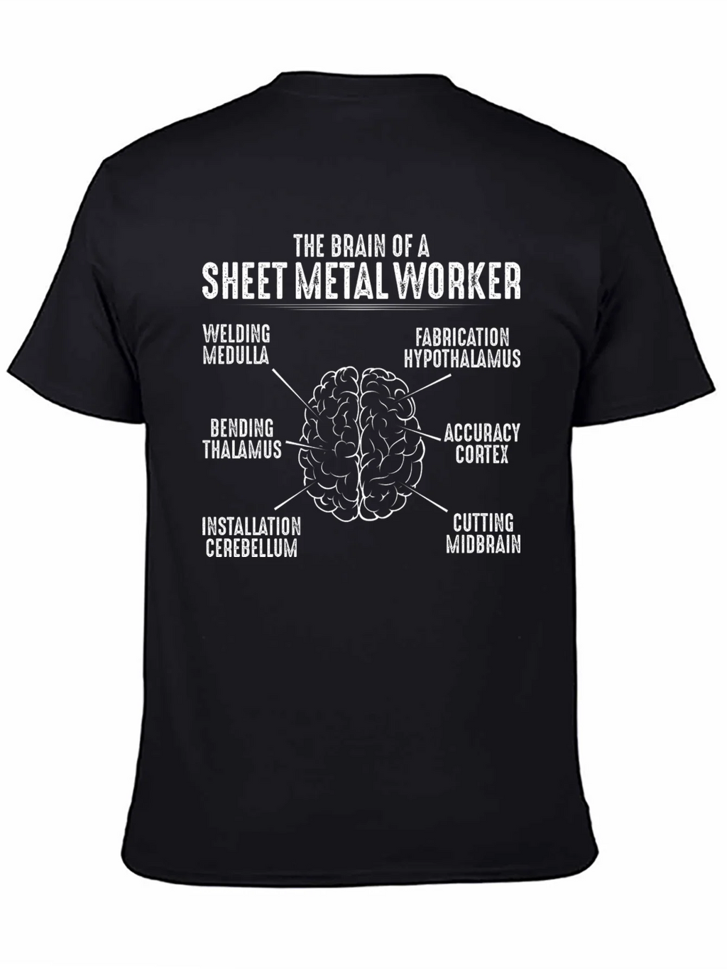 Sheet Metal Worker Brain T-Shirt - Funny Job Gift product image 7