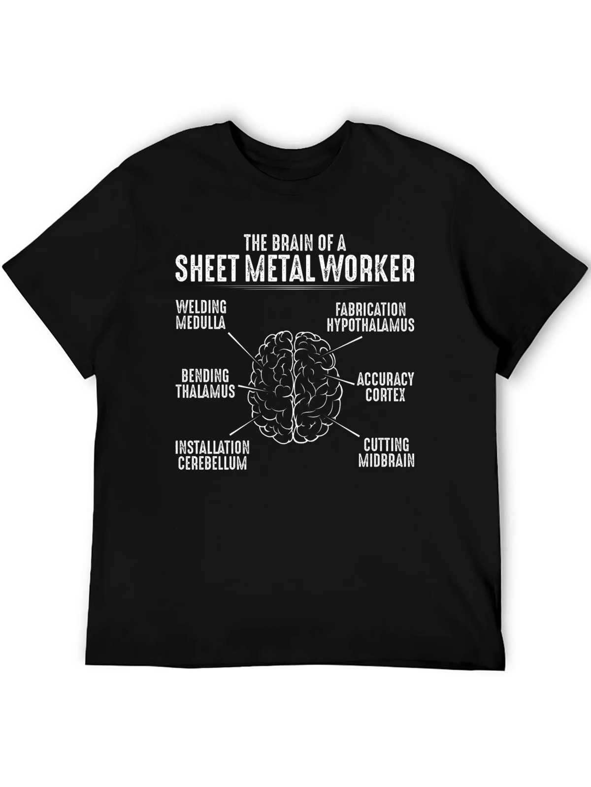 Sheet Metal Worker Brain T-Shirt - Funny Job Gift product image 8