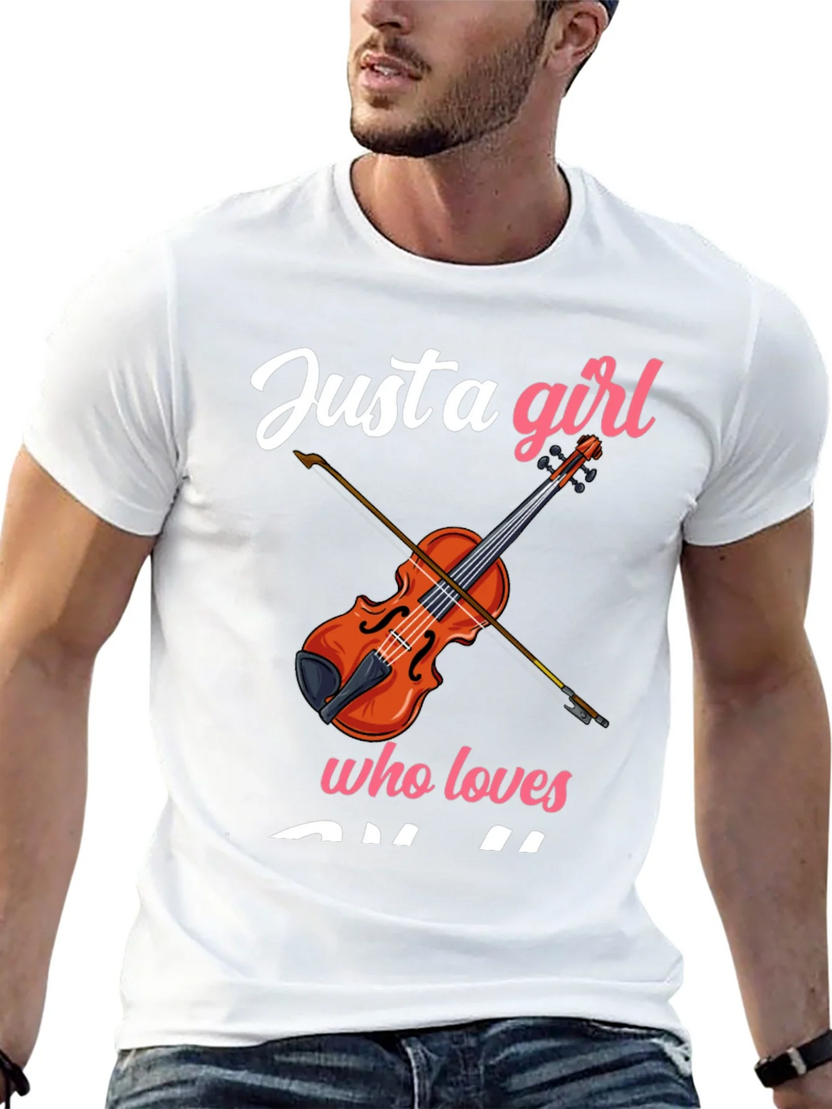 Just a Girl Who Loves Violin T-Shirt product image 4