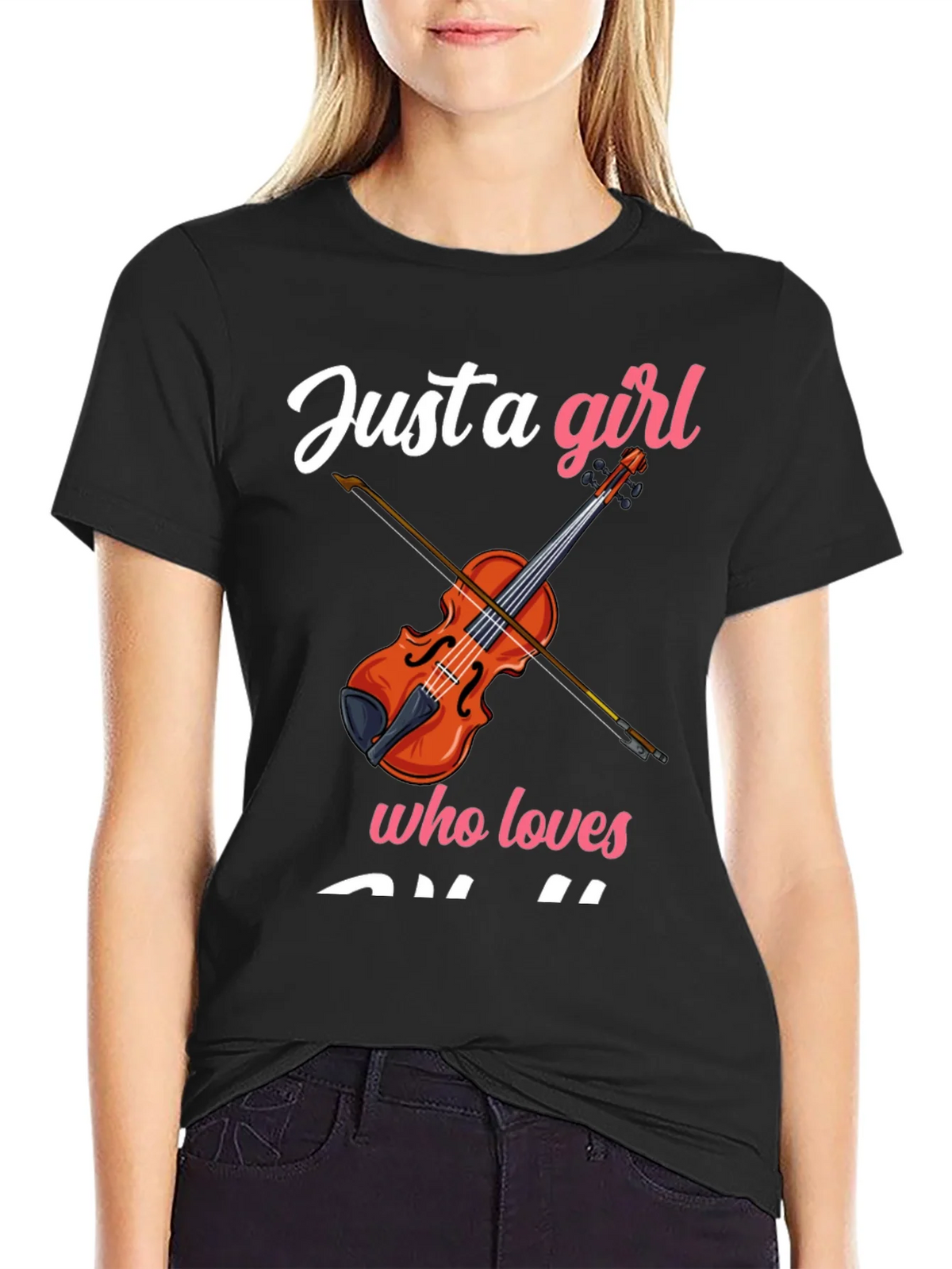 Just a Girl Who Loves Violin T-Shirt product image 5