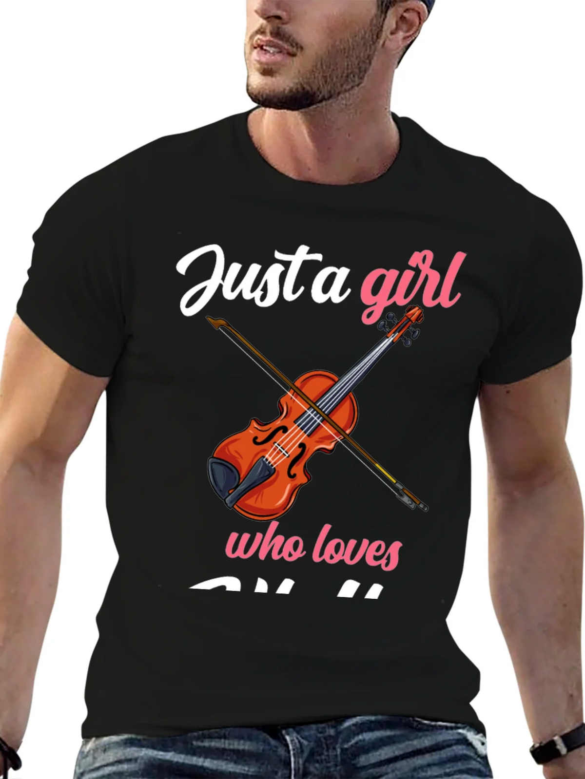Just a Girl Who Loves Violin T-Shirt product image 9