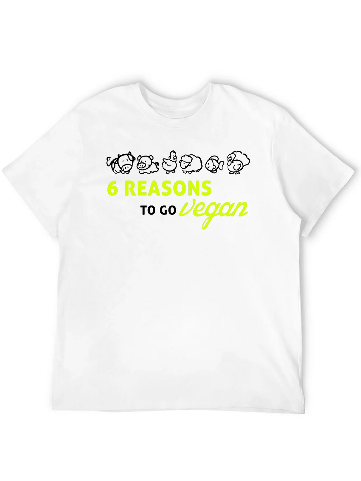 6 Reasons to Go Vegan Graphic Tee product image 3