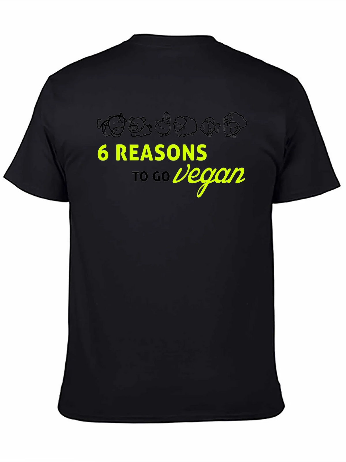 6 Reasons to Go Vegan Graphic Tee product image 7