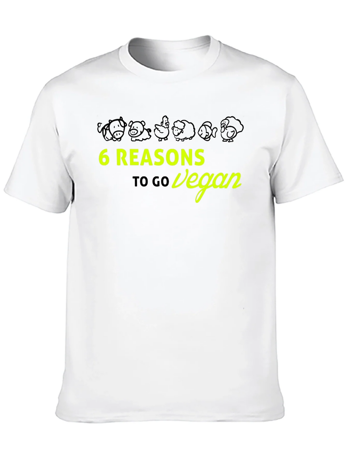 6 Reasons to Go Vegan Graphic Tee product image 12