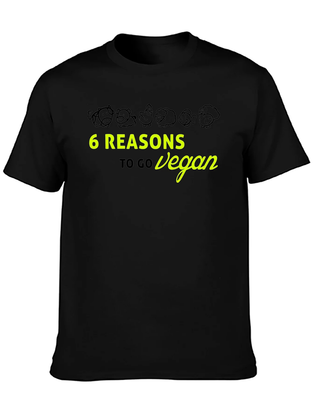 6 Reasons to Go Vegan Graphic Tee product image 6