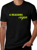 6 Reasons to Go Vegan Graphic Tee product image 1