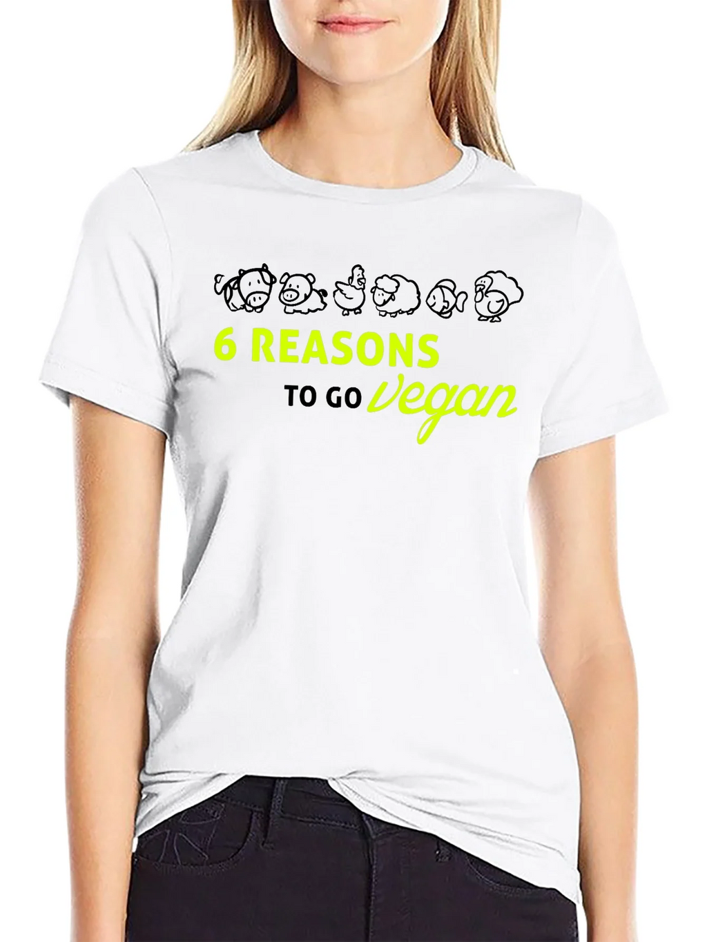 6 Reasons to Go Vegan Graphic Tee product image 11