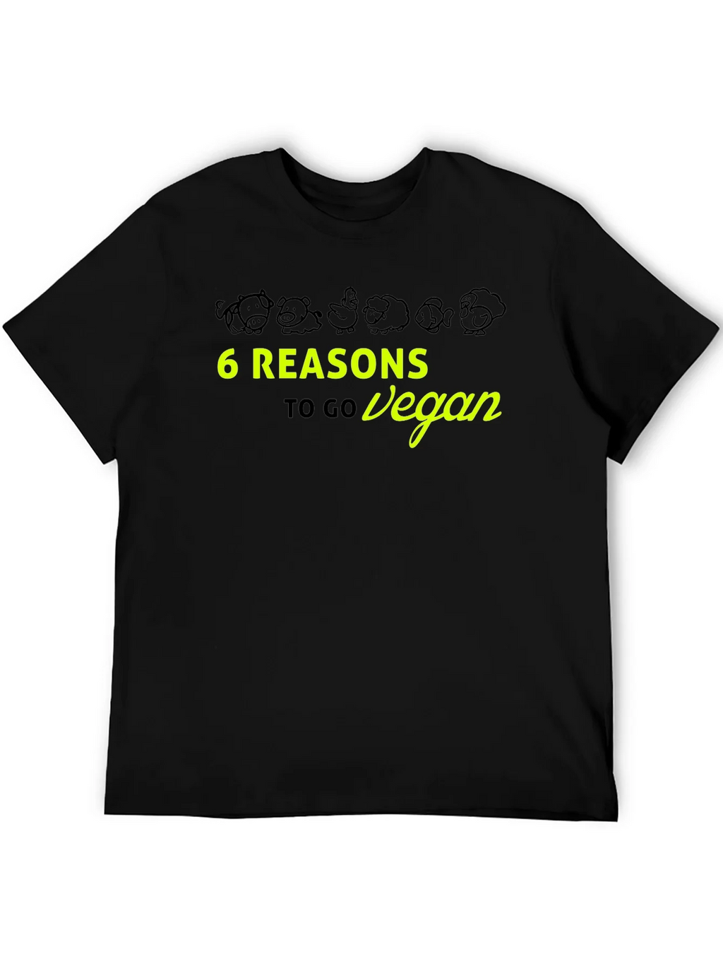 6 Reasons to Go Vegan Graphic Tee product image 8