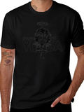 Black Graphic Tee: Angel Devil Monkey Design product image 1