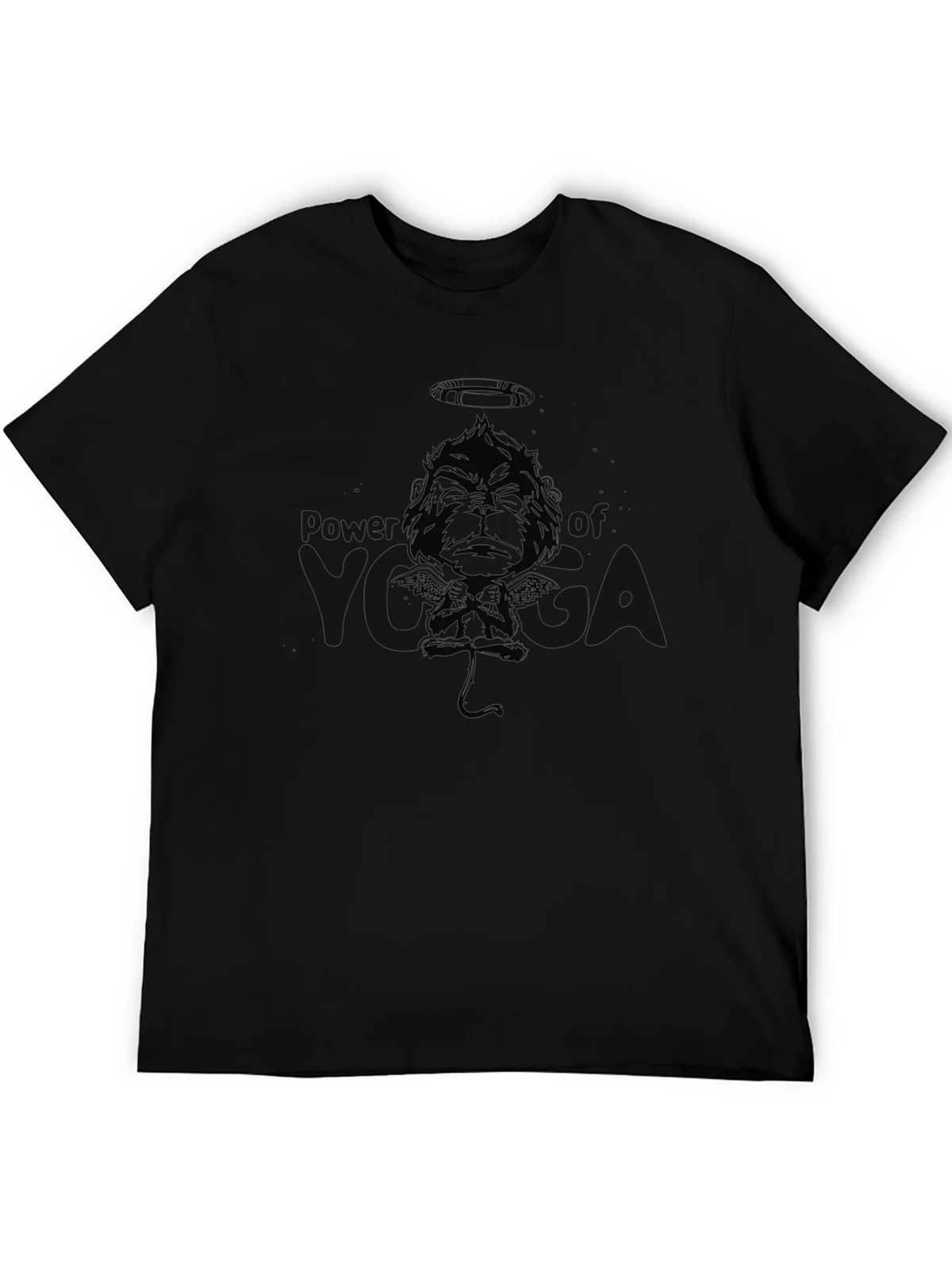 Black Graphic Tee: Angel Devil Monkey Design product image 8