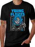 Young Flames Graphic T-Shirt - Blue Fire Design product image 1