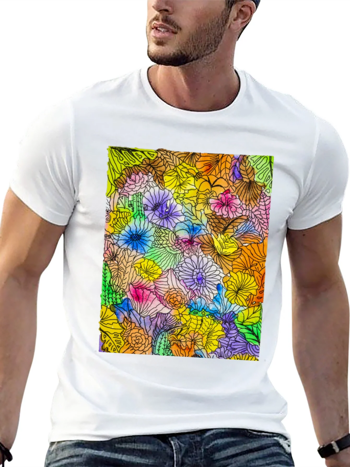 Floral Burst Graphic Tee - Vibrant & Unique product image 4