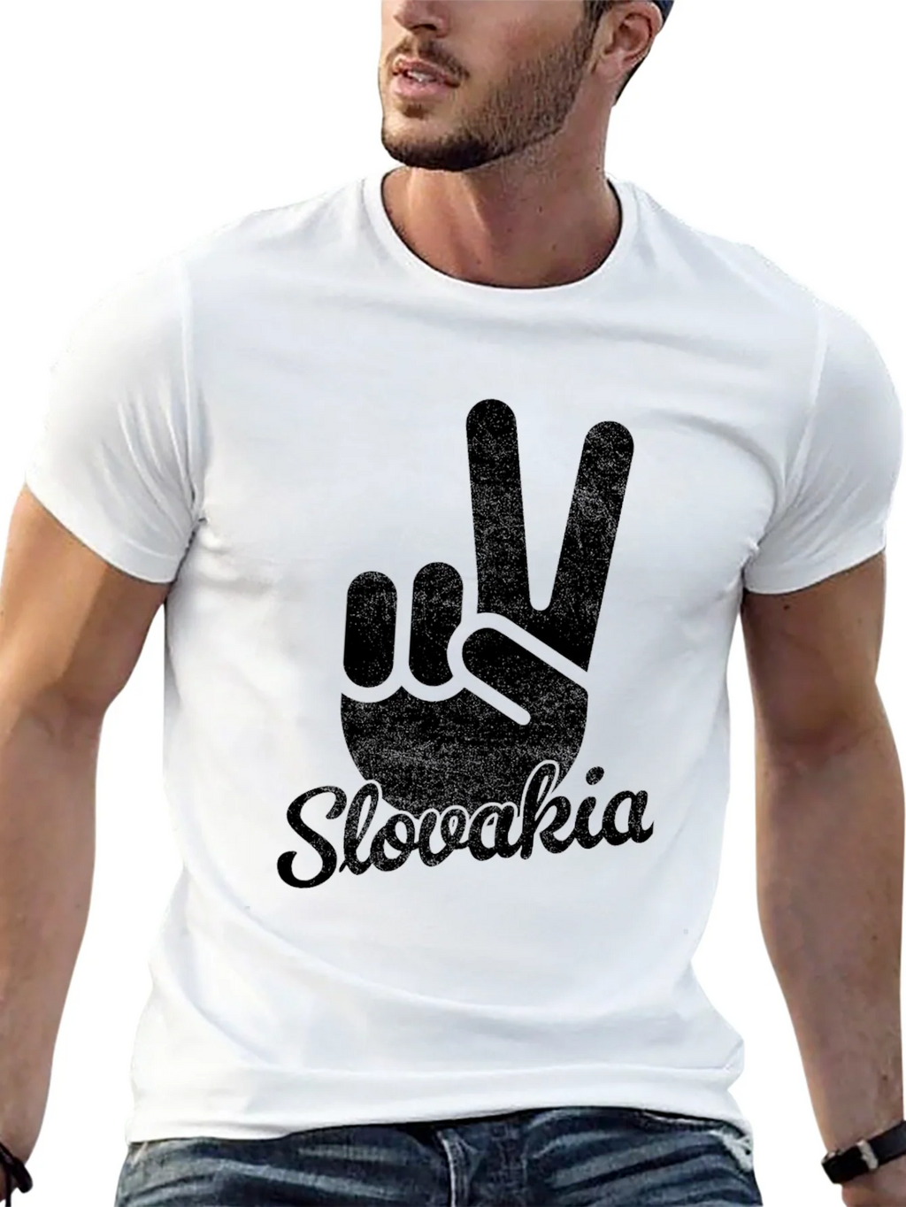 Slovakia Peace Sign Graphic Tee product image 4
