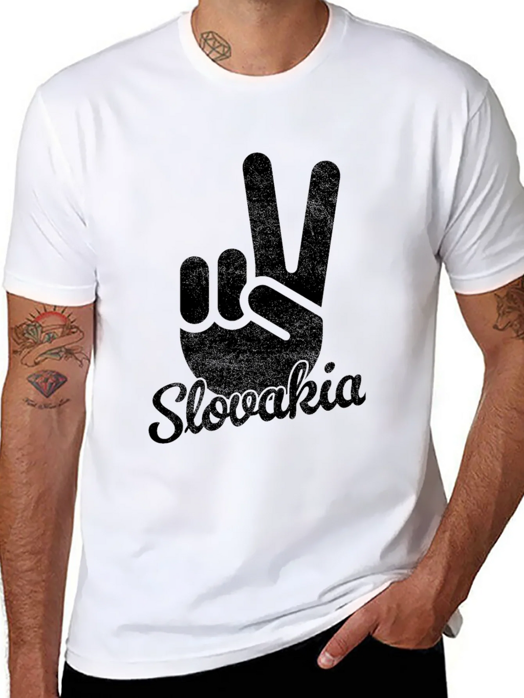 Slovakia Peace Sign Graphic Tee product image 10