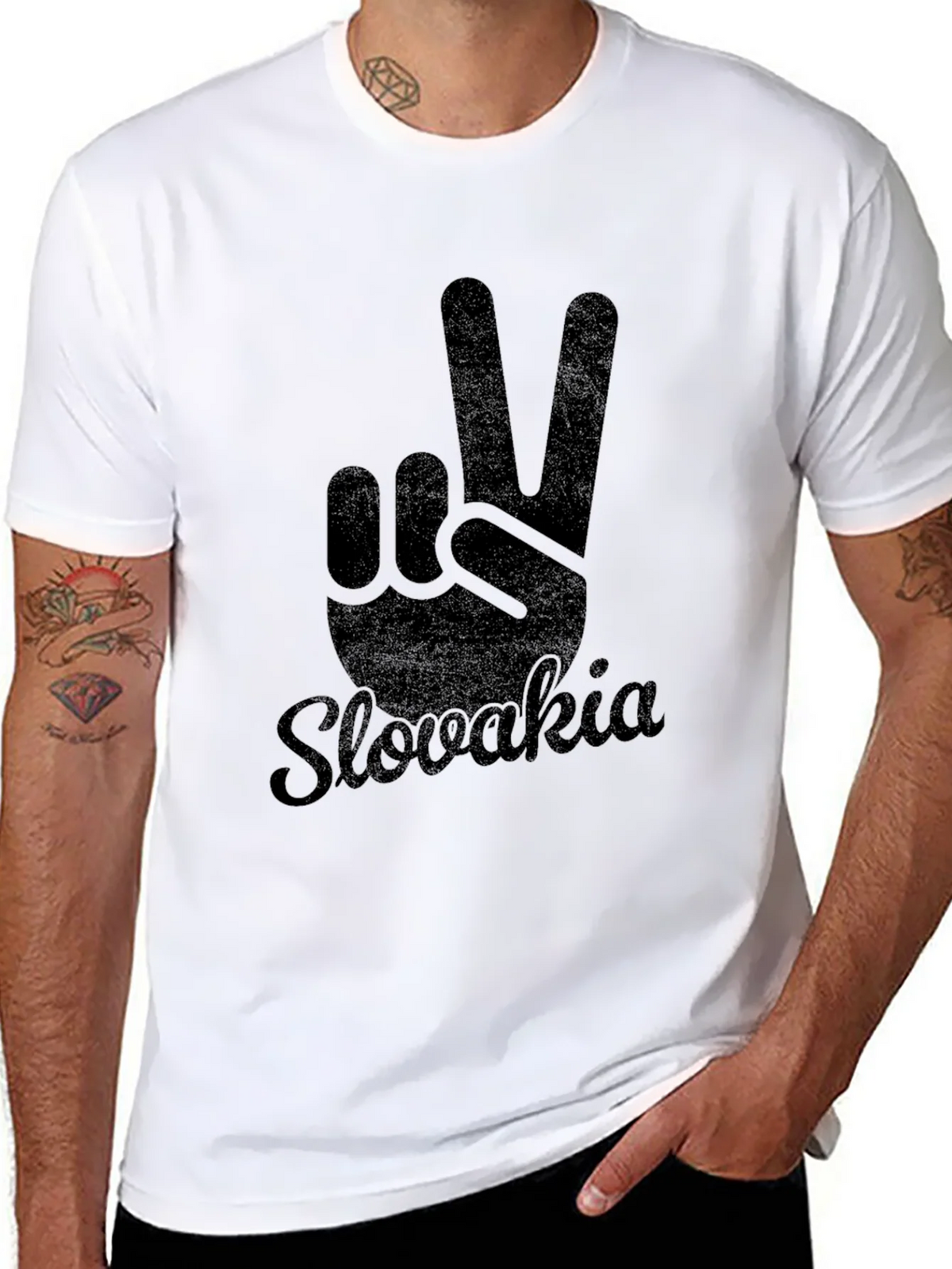 Slovakia Peace Sign Graphic Tee product image 10