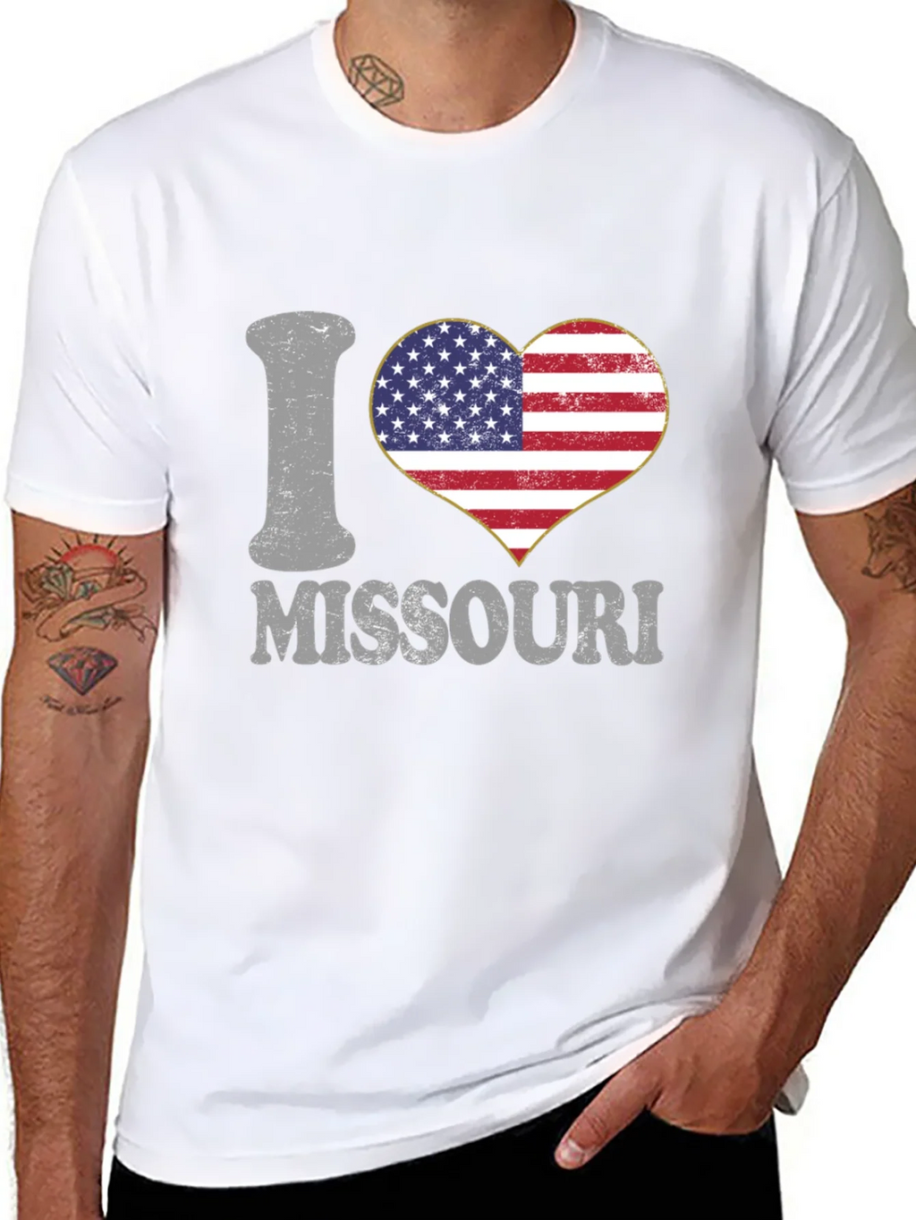 I Heart Missouri Patriotic Graphic T-Shirt product image 10
