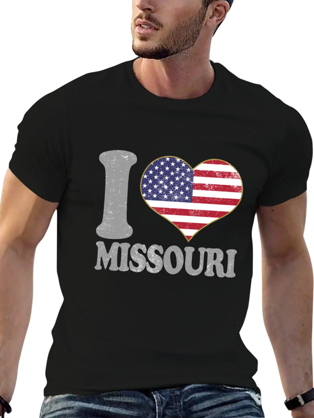 I Heart Missouri Patriotic Graphic T-Shirt product image 9